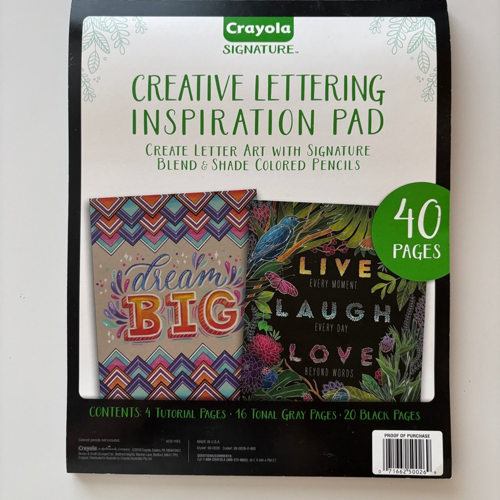 Crayola Signature Creative Lettering Inspiration Pad
